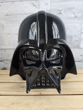 Star Wars Darth Vader Helmet Black FAB Starpoint Ceramic Piggy Coin Bank 9"